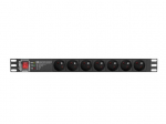 Lanberg Toiteriba PDU rack 19 tolli 1U 16A 7X 230V PL SPD-3MP 2m must