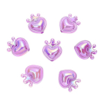 Krooniga Akr&uuml;&uuml;lhelmed S&uuml;damekujuline Komplekt, Violetinė