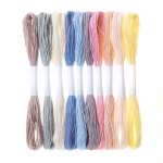 Komplektis 10 pastelset moulin niiti, 8m