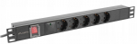 Lanberg Pdu 19" 1u 10a 5x Schuko 2m must C14