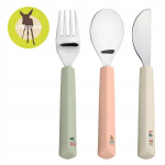 Lassig roostevabast terasest s&ouml;&ouml;giriistade komplekt lastele "happy Fruits Cherry"