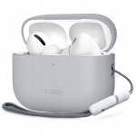 Tehniliselt kaitstud silikoonist &uuml;mbris Apple Airpods Pro 3 jaoks, halli v&auml;rvi