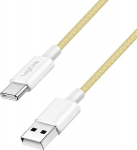 Logilink Usb-c-usb-a kaabel 1,5m, 60w, kollane, nailon