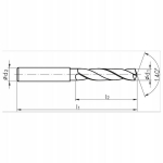Masterdrill Vhm puur Din-6537 3xd 5,10mm Ik At