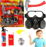 M&auml;ngukomplekt v&auml;ikesele tulet&otilde;rjujale: tulekustuti, kiiver, raadiosaatja