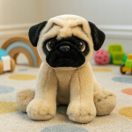 Pehme pl&uuml;&uuml;sist koerabuldog Mops Dubi - 28 cm