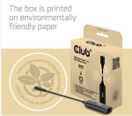 Club3d Usb-a to Rj45 konverter, 0,245m, must, Must