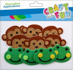 Konn ja ahv vildist isekleepuv 10tk - Craft with Fun
