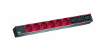 PDU BACHMANN, 1U pt. rack 19 tolli, 6 auhinna IEC | 3 x scoket IEC, sisemine IEC, max 16 A, kaabel 2 m, gri, "800.2333" (timbru verde 4 lei)