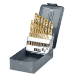 Puurid metallile Hss-tina 1,0-10,0 mm, 19 tk. seatud