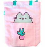 Pusheen k&auml;ekott-shopper roosa, 41x33 cm