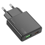 Hoco N38 &otilde;huke laadija Usb-c + Usb-a Pd/qc 20w must