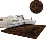 Pehme Shaggy vaip 200x300 cm, tumepruun