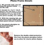 12x12 pildiraam alusega 30x30cm piltidele, must, 1 tk