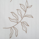 Voodipesukomplekt Eurofirany POS/ST/RAYA1/BEZ satiin 220x200 cm valge botaanilise mustriga