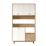 Seinale paigaldatav k&ouml;&ouml;gikapp RE7-SW Valge Puitlaastplaat Sahtlid