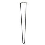 4 &bdquo;Hairpin&ldquo;-t&uuml;&uuml;pi m&ouml;&ouml;bli jalgade komplekt, k&otilde;rgus 71 cm, 2 jalga, mustad, plastikust otsikud