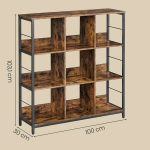 Raamaturiiul, 100x30x103.1 cm, Pruun