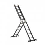 Kokkupandav redel, 7-&uuml;hes teleskoopredel, 193x708x277,5 cm, reguleeritav alumiinium