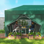 Paviljon, 590x295x285 cm, tume roheline, pol&uuml;ester