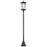P&auml;ikeseenergial t&ouml;&ouml;tav LED t&auml;navavalgusti, IP44, ABS, 17x17x127 cm, k&uuml;lm valge valgus, veekindel, must