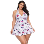 Ujumiskleit naistele salendav tummy control lillemustriga Saitdress, valge, L