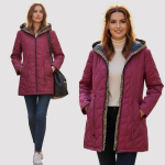 Naiste jope Fashion, bordoopunane