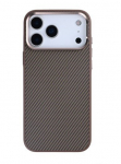 Rixus Mag Carbon With MagSafe Telefoni&uuml;mbris Apple iPhone 17 Pro Brown