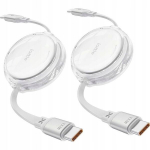Kaabel iOttie 100W kokkukeritav USB-C kaabel 2 tk komplekt, valge