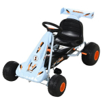 Pedaalidega gokart alates 3 m, reguleeritav iste, teras, helesinine