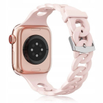 &bdquo;BestAccessories" silikoonrihm A. Watch 4 5 6 7 8 9 10 11 SE 44/45/46 mm Ultra 1 2 3 49 mm, roosa