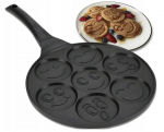 Pannkookide pann Retoo, 26 cm, mittenakkuv, n&auml;gudega vormidega, munadele