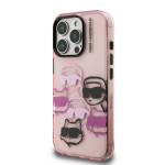 Roosa telefonikott joonistega iPhone 16 Pro Max Karl Lagerfeldile