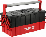 Plastikust t&ouml;&ouml;riistakast sektsioonidega hoiustamiseks ja transportimiseks 460x265x208mm 30kg YT-08978 YATO