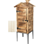 Puidust suitsuahi kuusest roostevaba alusega 200L 100cm 15&ndash;20kg 6 konksu kuumaks ja k&uuml;lmsuitsutamiseks 330398 Browin