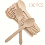 Puidust lusikad, 100 tk,