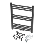 Vannitoa radiaator redelradiaator Granitan Raven 70x50cm must