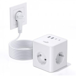 Pistikupesa USB ja l&uuml;litiga, 1,5 m kaabel