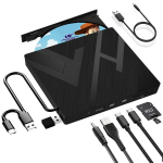 V&auml;line DVD-kirjutaja, USB Type-C, 7-in-1