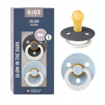Bibs &uuml;mmargune naturaalsest kummist lutt 2 tk. 0m+, helendav