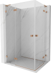 Mexen Lunar L Duo du&scaron;i&scaron;ektsioon, vasakpoolne 105 x 85 cm, l&auml;bipaistev, harjatud vask - 834L-105L-085P-65-00