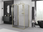 Mexen Exo-3S 3-seinaline l&uuml;kandustega du&scaron;ikabiin 155 x 70 cm, l&auml;bipaistev, kuldne - 8151-155-070-50-00-3S