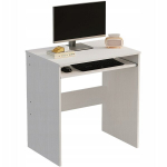 Valge kaasaegne loft-stiilis arvutilaud, 70 cm