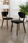 4 tooli komplekt Arfe, must/pruun