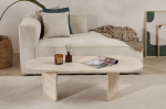 Kohvilaud Ovalis Travertine, 130x65x40 cm, liivakarva