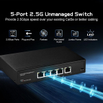 Binardat 5x 2,5g v&otilde;rgul&uuml;liti, 5x 2,5gbps Rj-45 porti, Vlan