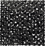 Vannitoa libisemisvastane matt du&scaron;italdriku iminappidele must 53x53cm 1tk, 53x53