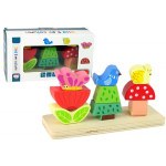 Puidust puzzle Lill Liblikas Liblikas Lind
