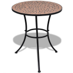 vidaXL bistroolaud, terrakota, 60 cm, mosaiik