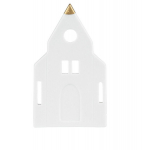 Portselanist k&uuml;&uuml;nlajalg, maja - kirik, 7x6x12 cm